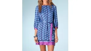 Sultry Touch  Silk Printed Shift Dress
