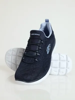 Summits Slip-On Mock Lace Sneaker - Navy