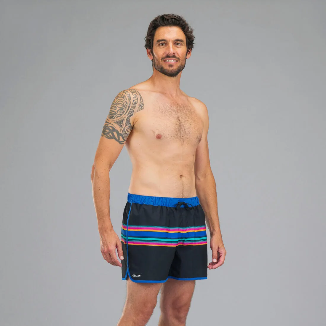 Surfing Short Boardshorts 100 - SUNSTRIPE