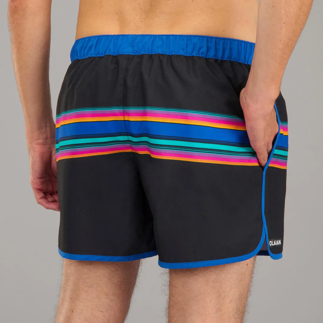 Surfing Short Boardshorts 100 - SUNSTRIPE