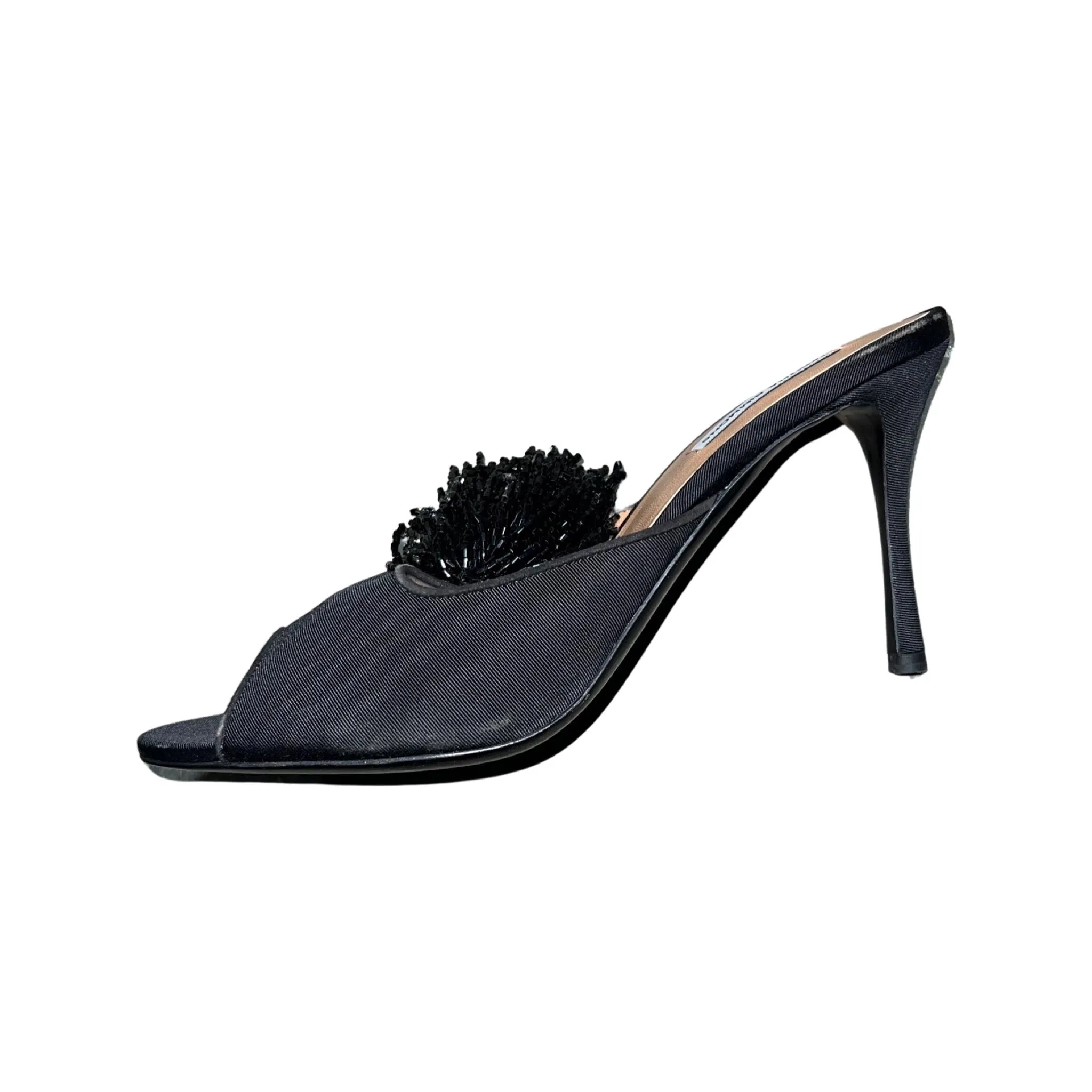Tabitha Simmons Peachy Pammy Beaded Black Moire