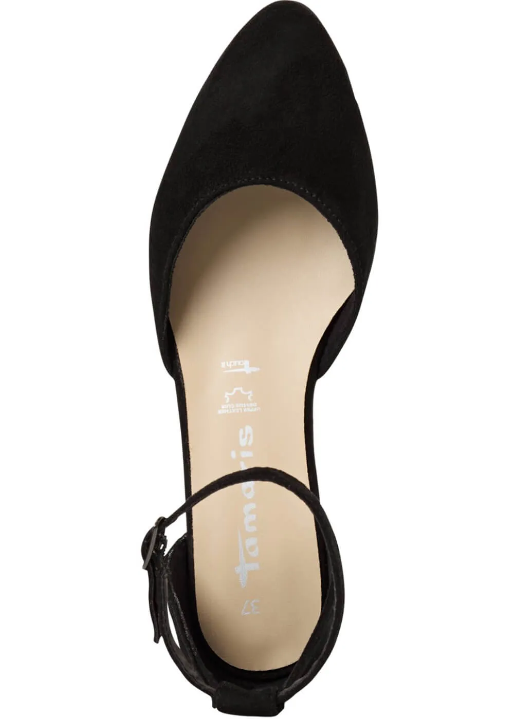 Tamaris Dorine Leather 40's Sandals Black
