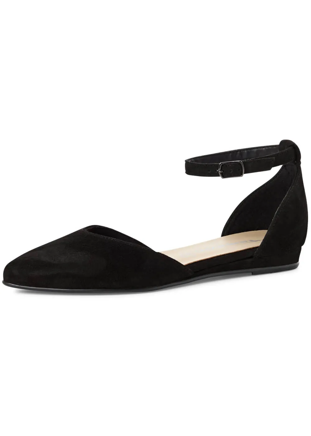 Tamaris Dorine Leather 40's Sandals Black