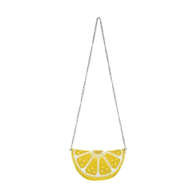 Tart Beaded Lemon Crossbody Handbag