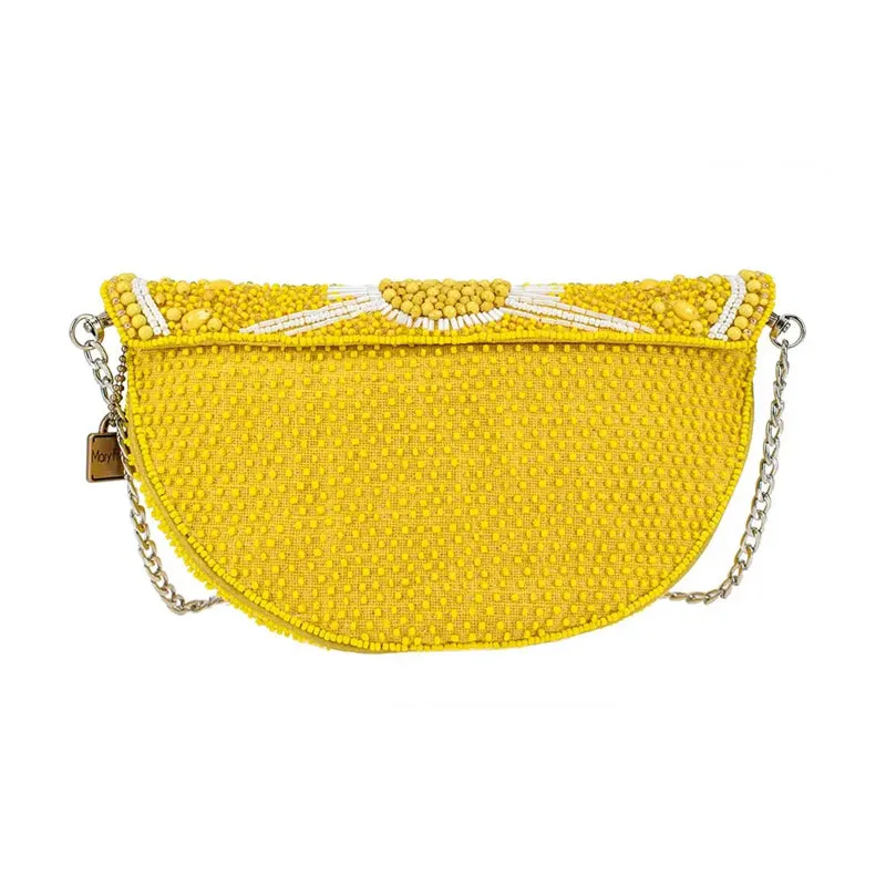Tart Beaded Lemon Crossbody Handbag