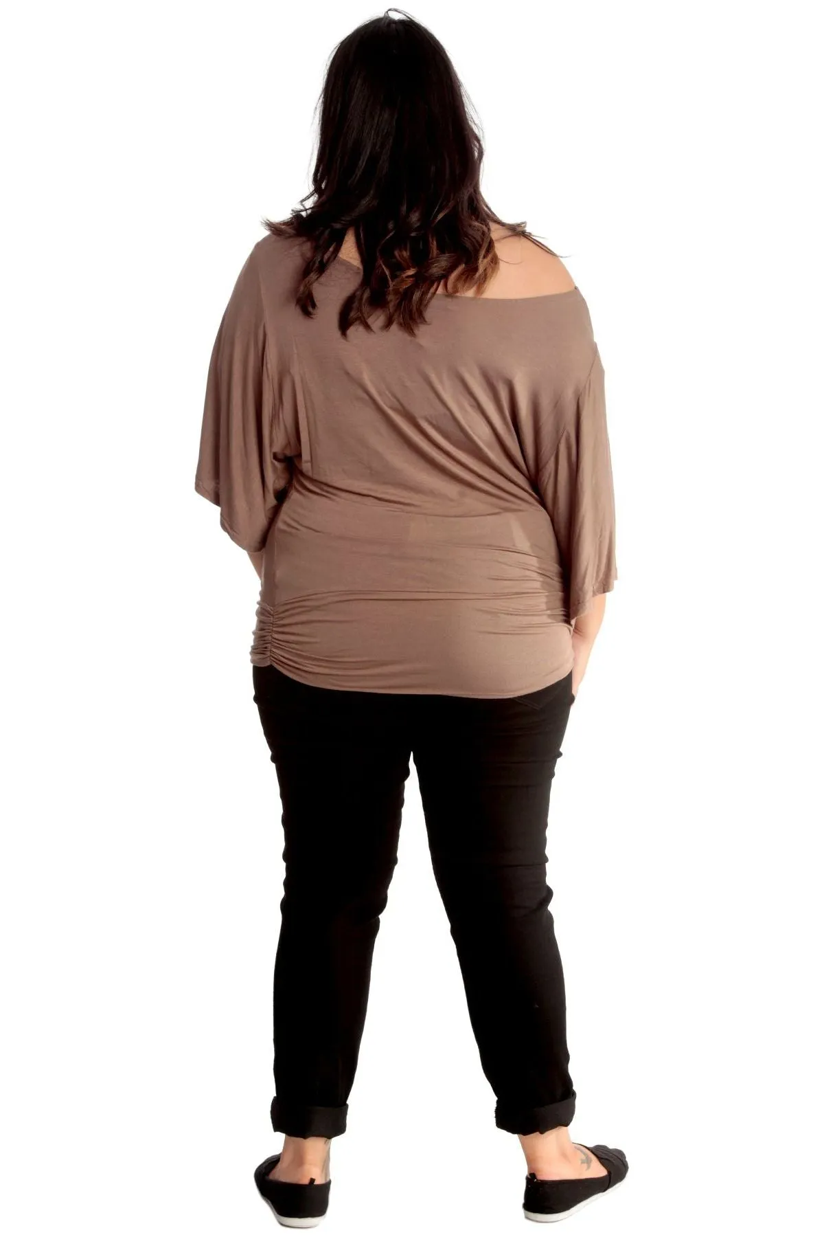 Tiger Print Glitter Batwing Top