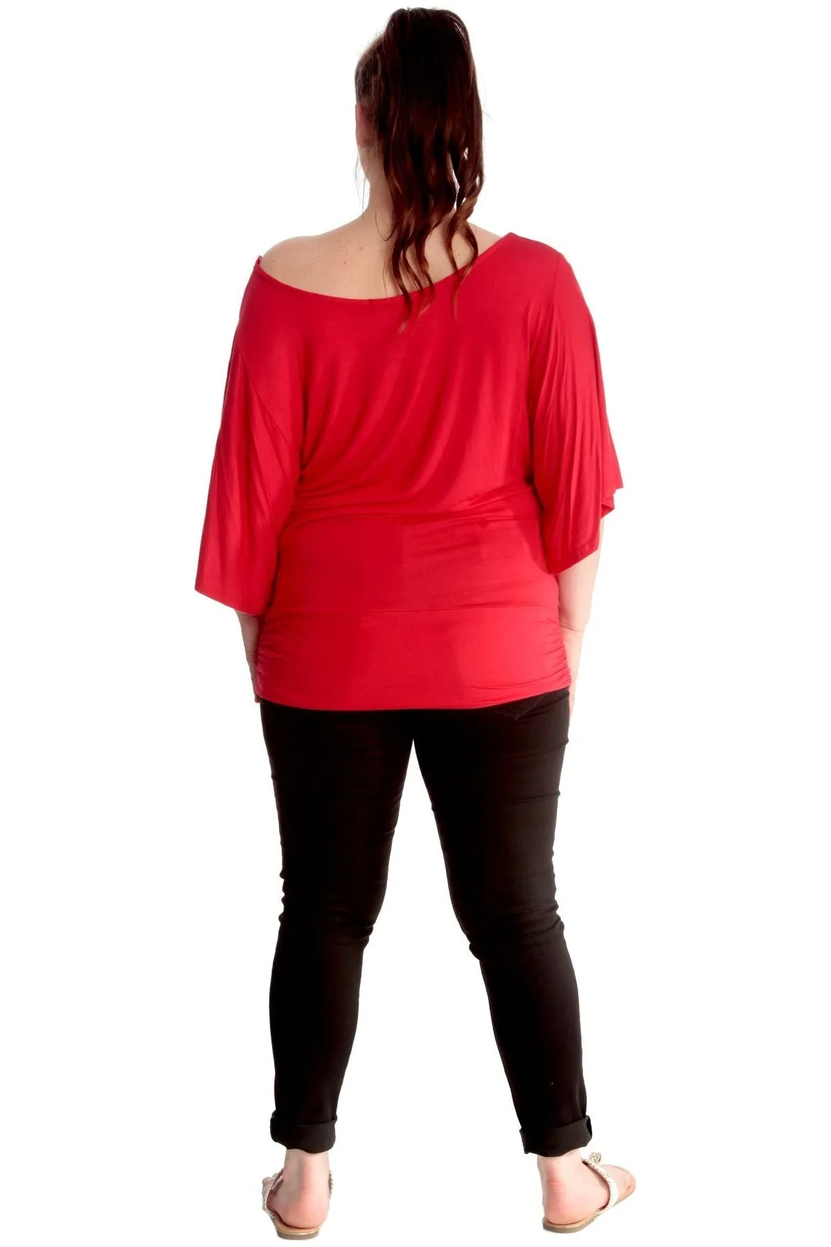 Tiger Print Glitter Batwing Top