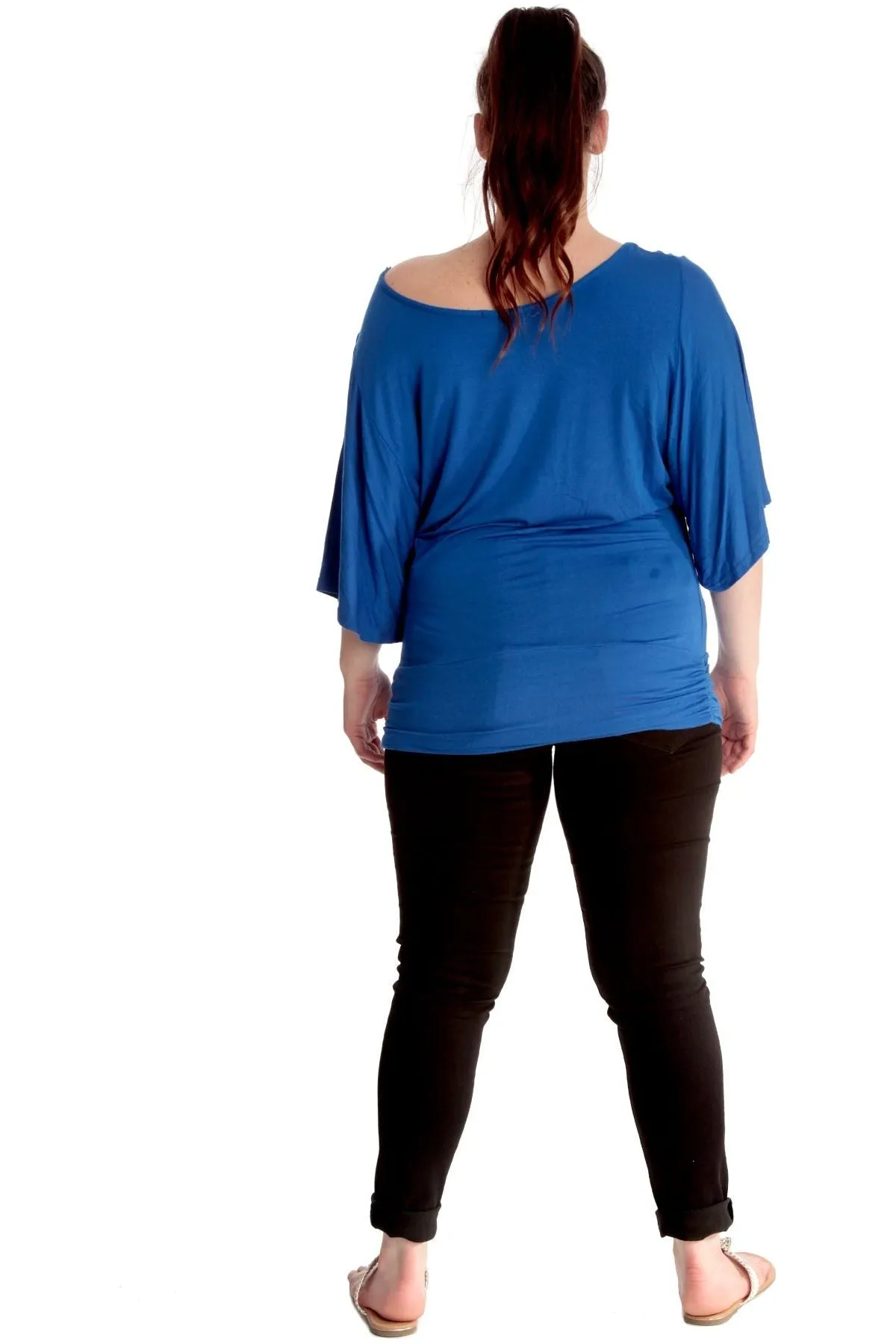 Tiger Print Glitter Batwing Top