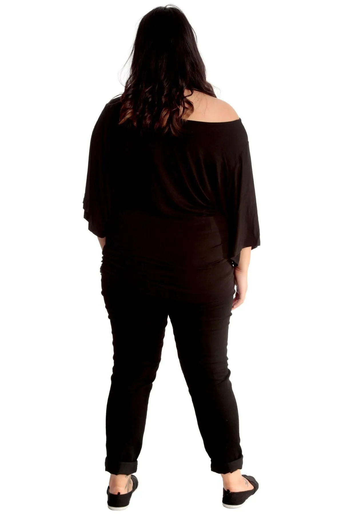 Tiger Print Glitter Batwing Top