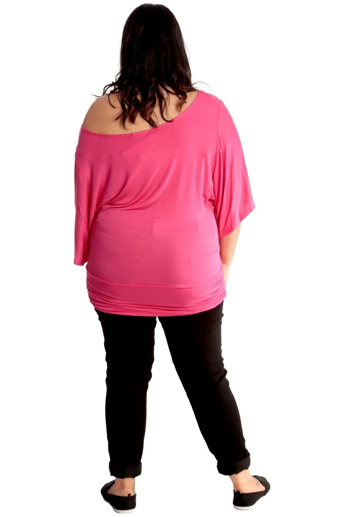 Tiger Print Glitter Batwing Top