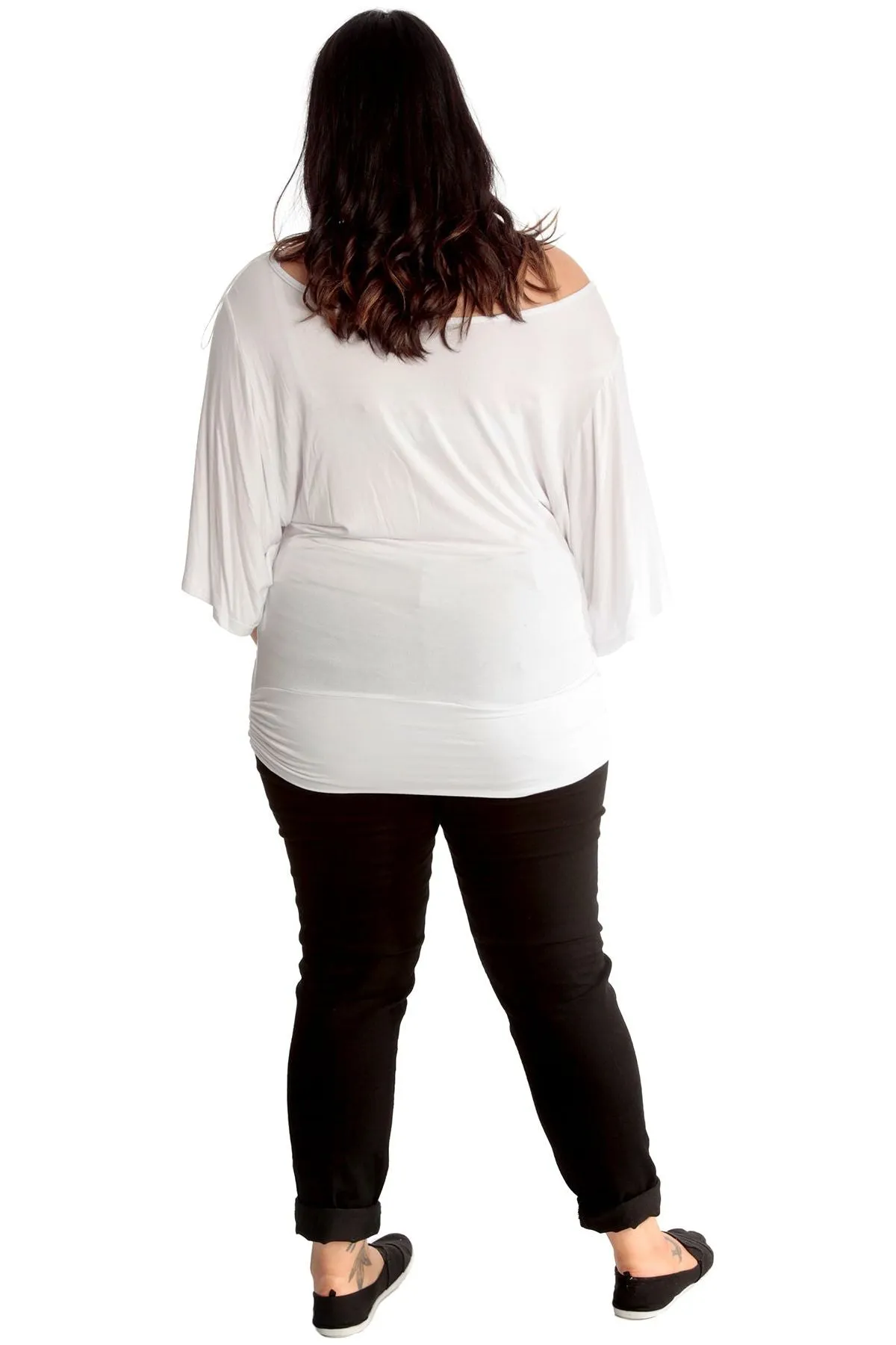 Tiger Print Glitter Batwing Top