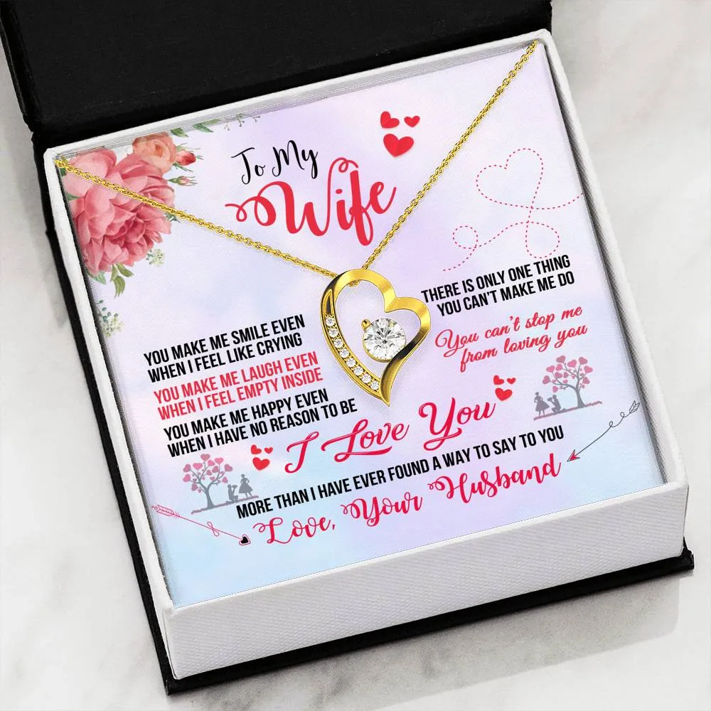 To My Wife I Love You Love Your Husband, Forever Love Necklace, Wife Gift, Wife Anniversary