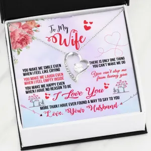 To My Wife I Love You Love Your Husband, Forever Love Necklace, Wife Gift, Wife Anniversary