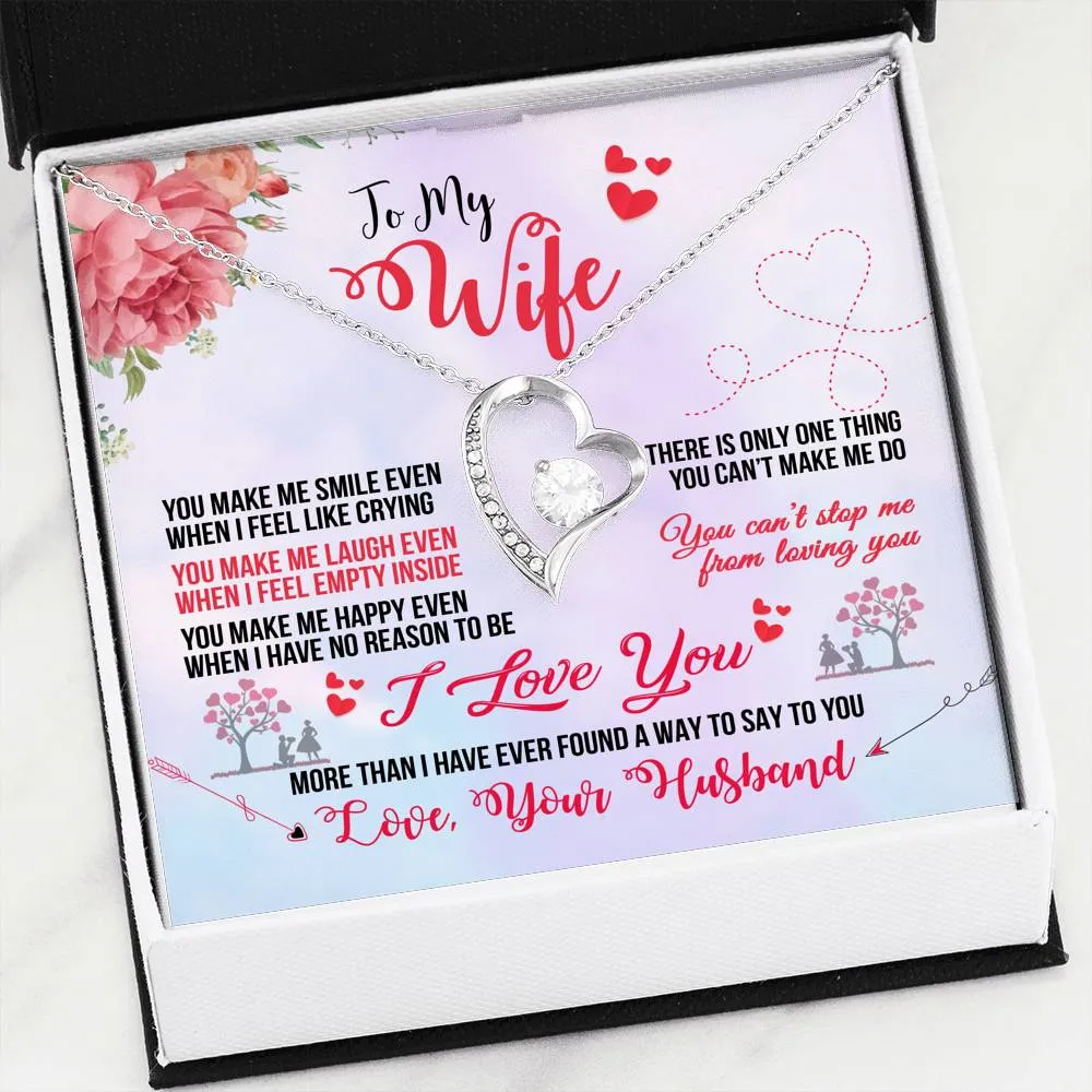 To My Wife I Love You Love Your Husband, Forever Love Necklace, Wife Gift, Wife Anniversary
