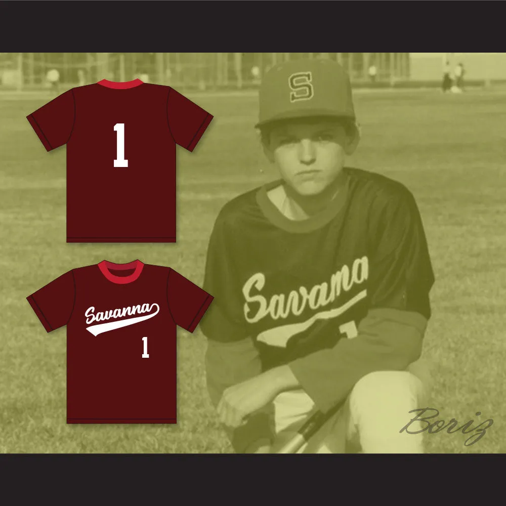 Trevor Hoffman 1 Savanna High School Rebels Maroon Baseball Jersey 1
