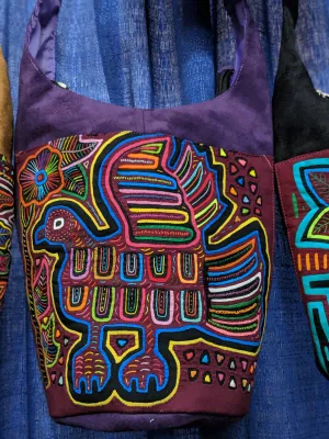 Tribal Textile Vegan Mola Bucket Purse - Nubi