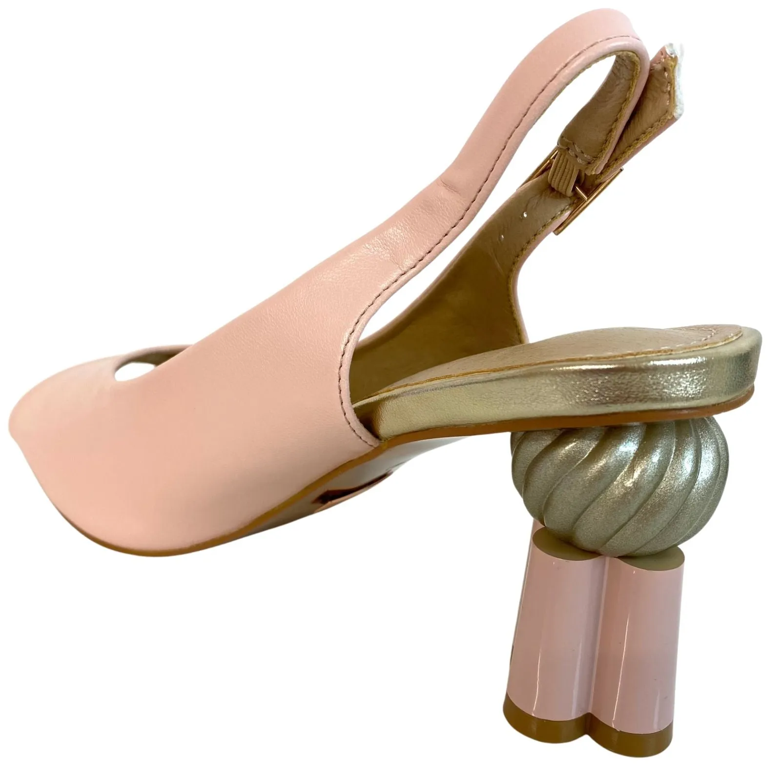 Una Healy Blush Pink Sling Back Sandals