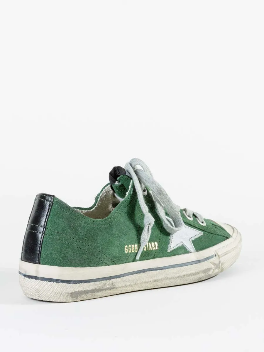 v-star sneaker - green silver star