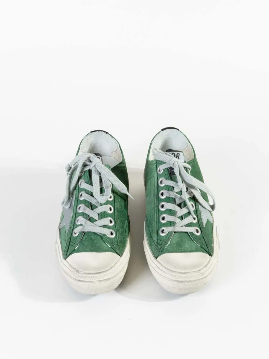 v-star sneaker - green silver star