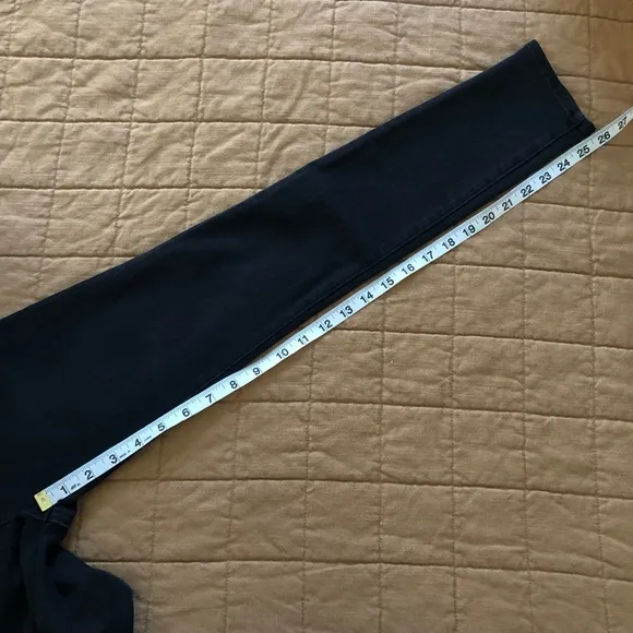 Veronica Beard Debbie 10&quot; Skinny Jeans Coal Rhinestone Buttons Black Size 25