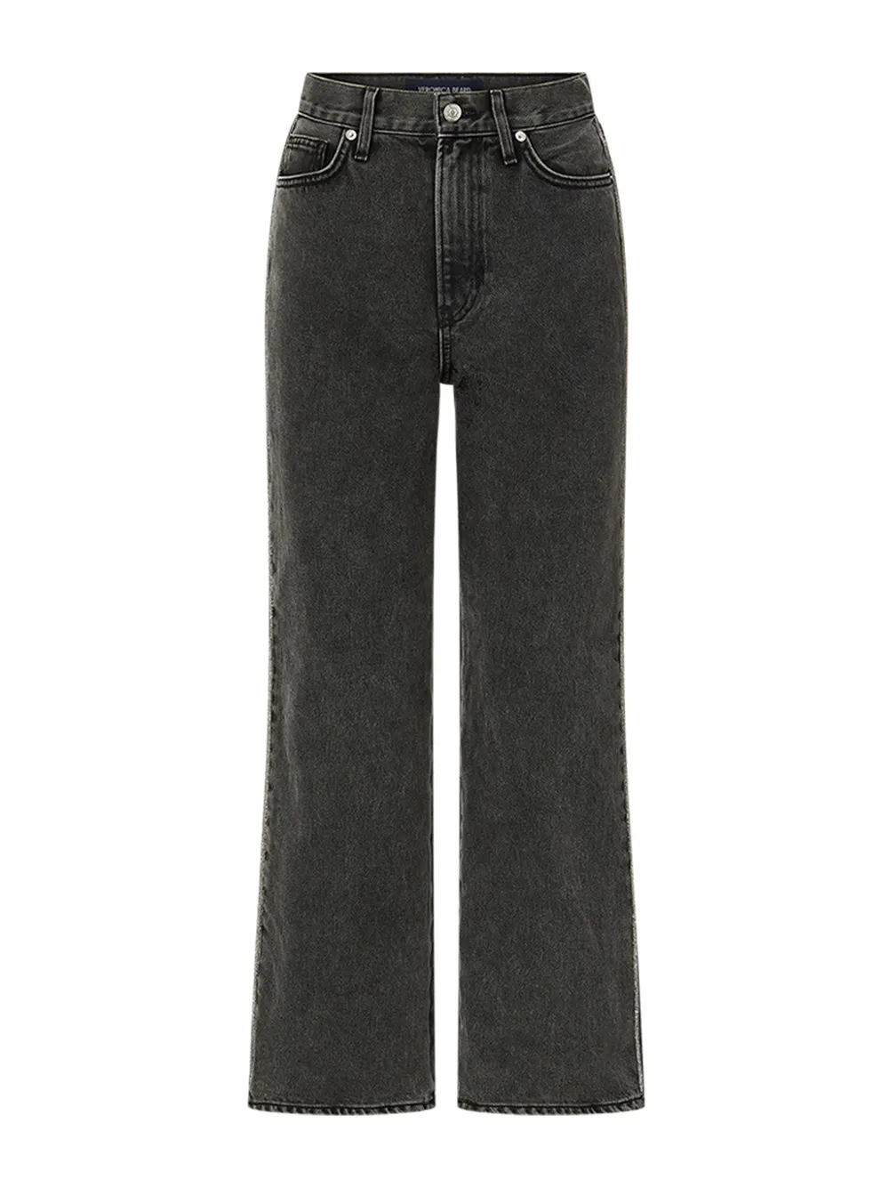 Veronica Beard Dylan Ankle High Rise Straight Jeans in Washed Onyx