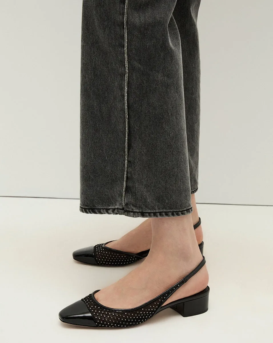 Veronica Beard Dylan Ankle High Rise Straight Jeans in Washed Onyx