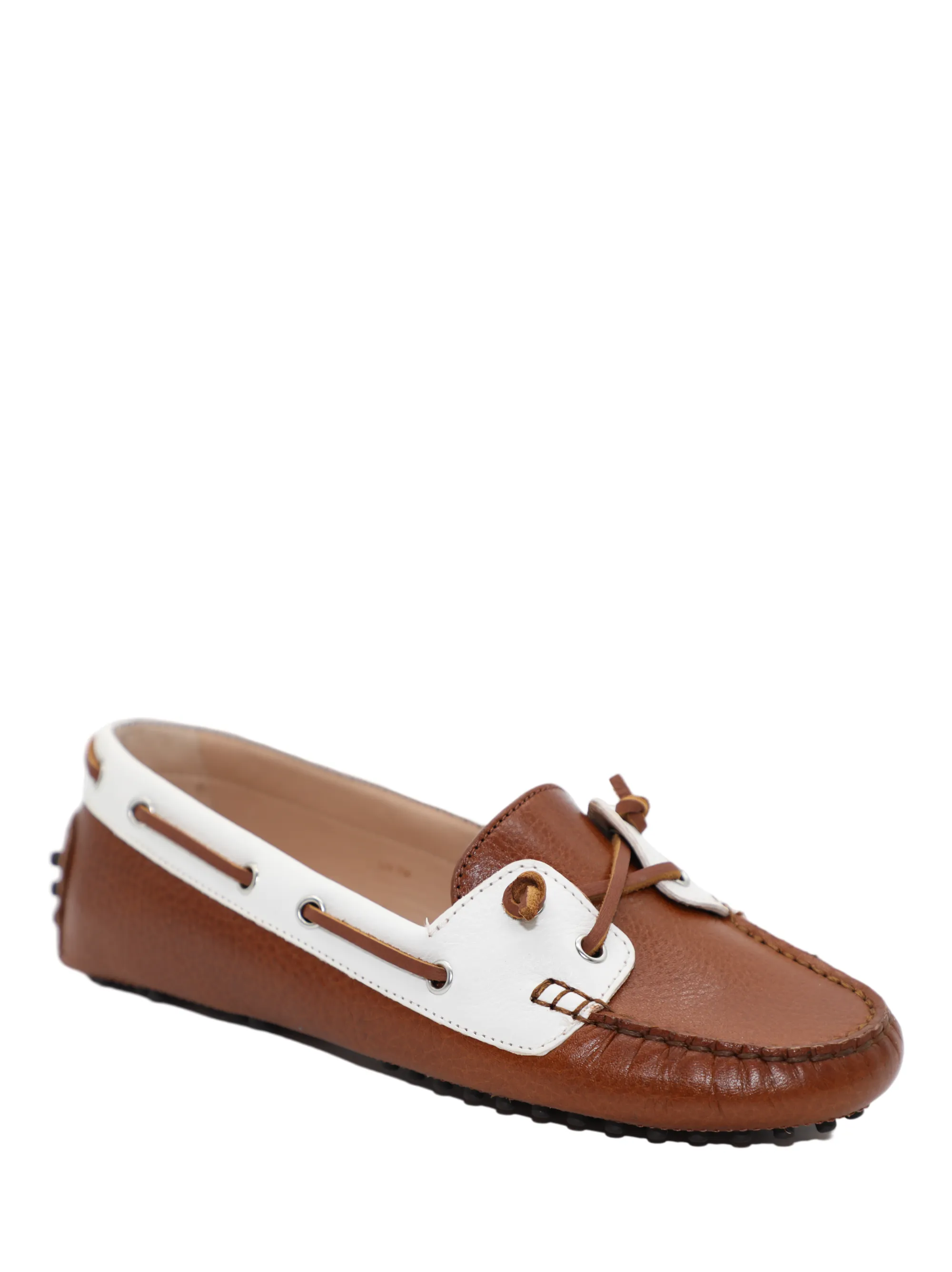 Veronica Beard Jia Boating Loafer in Whiskey/Coconut