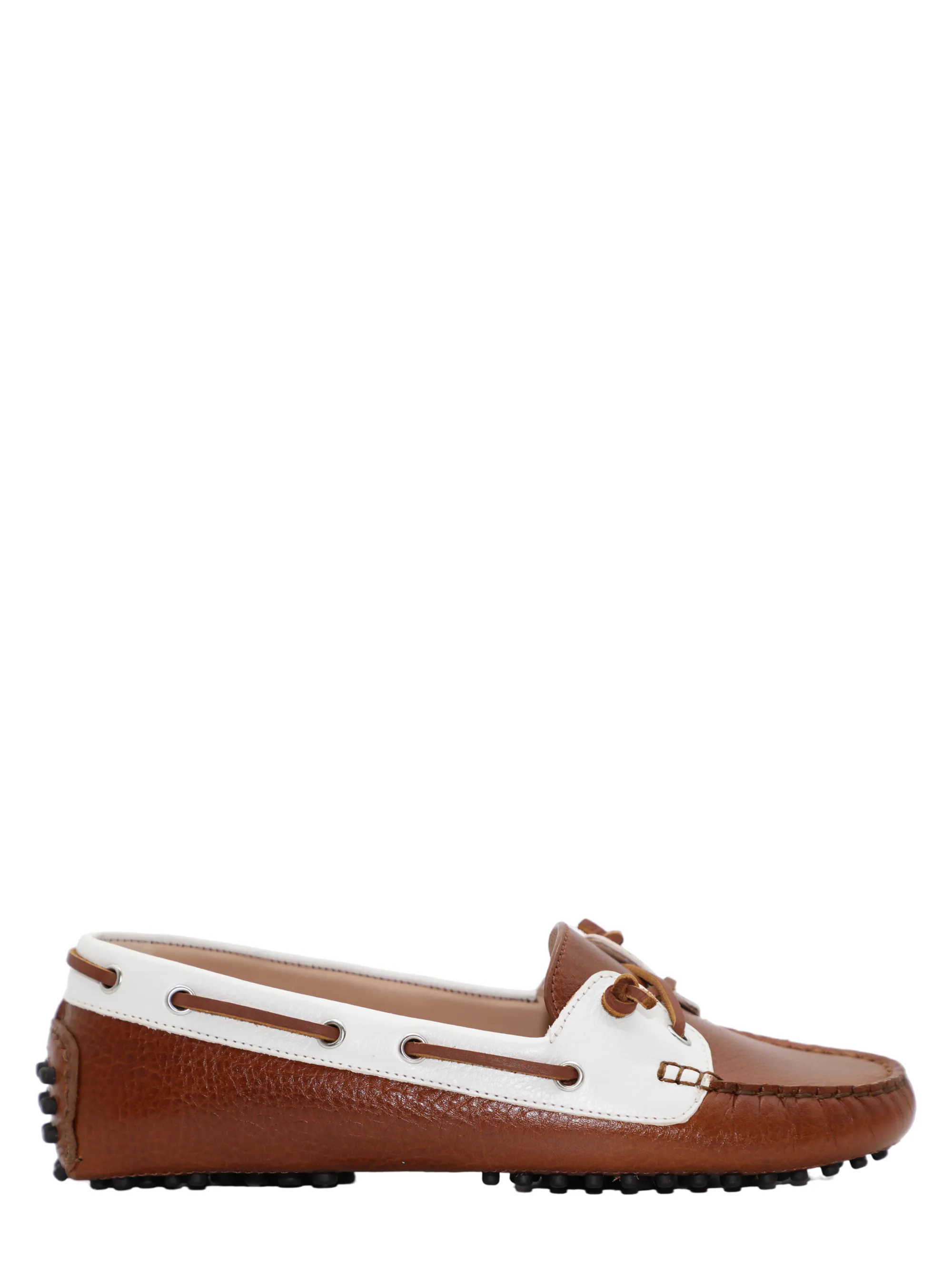 Veronica Beard Jia Boating Loafer in Whiskey/Coconut