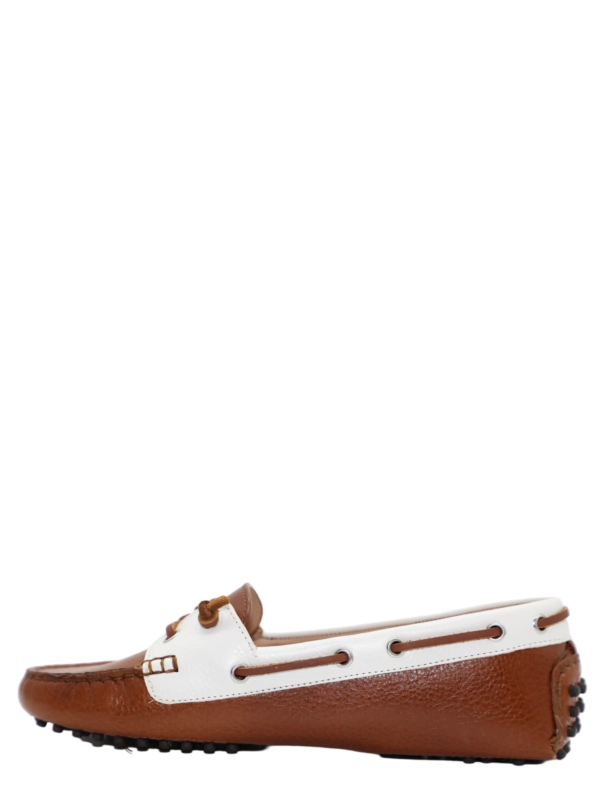 Veronica Beard Jia Boating Loafer in Whiskey/Coconut