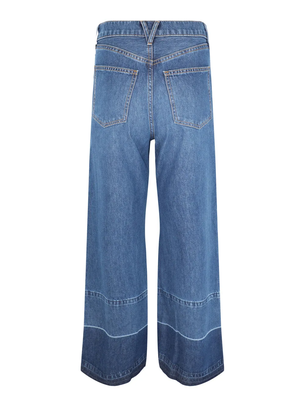 Veronica Beard Taylor High Rise Wide Leg in Bright Blue