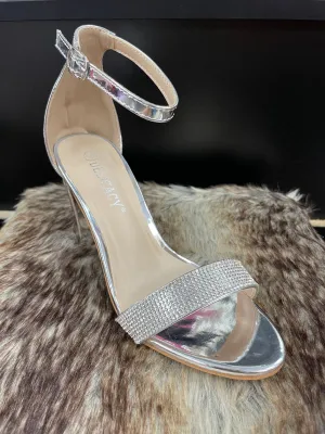 Victoria Silver RhineStone Heels