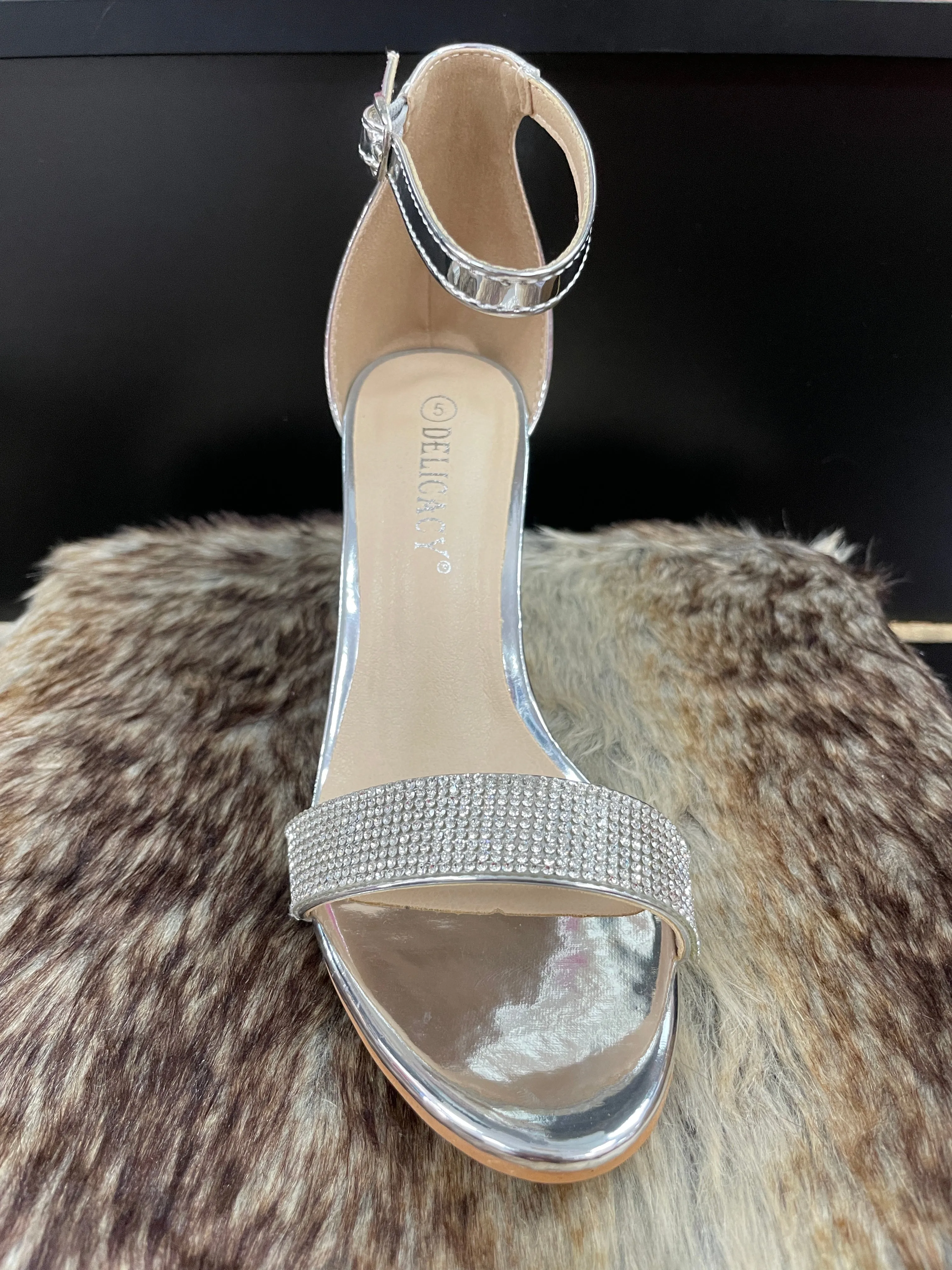 Victoria Silver RhineStone Heels