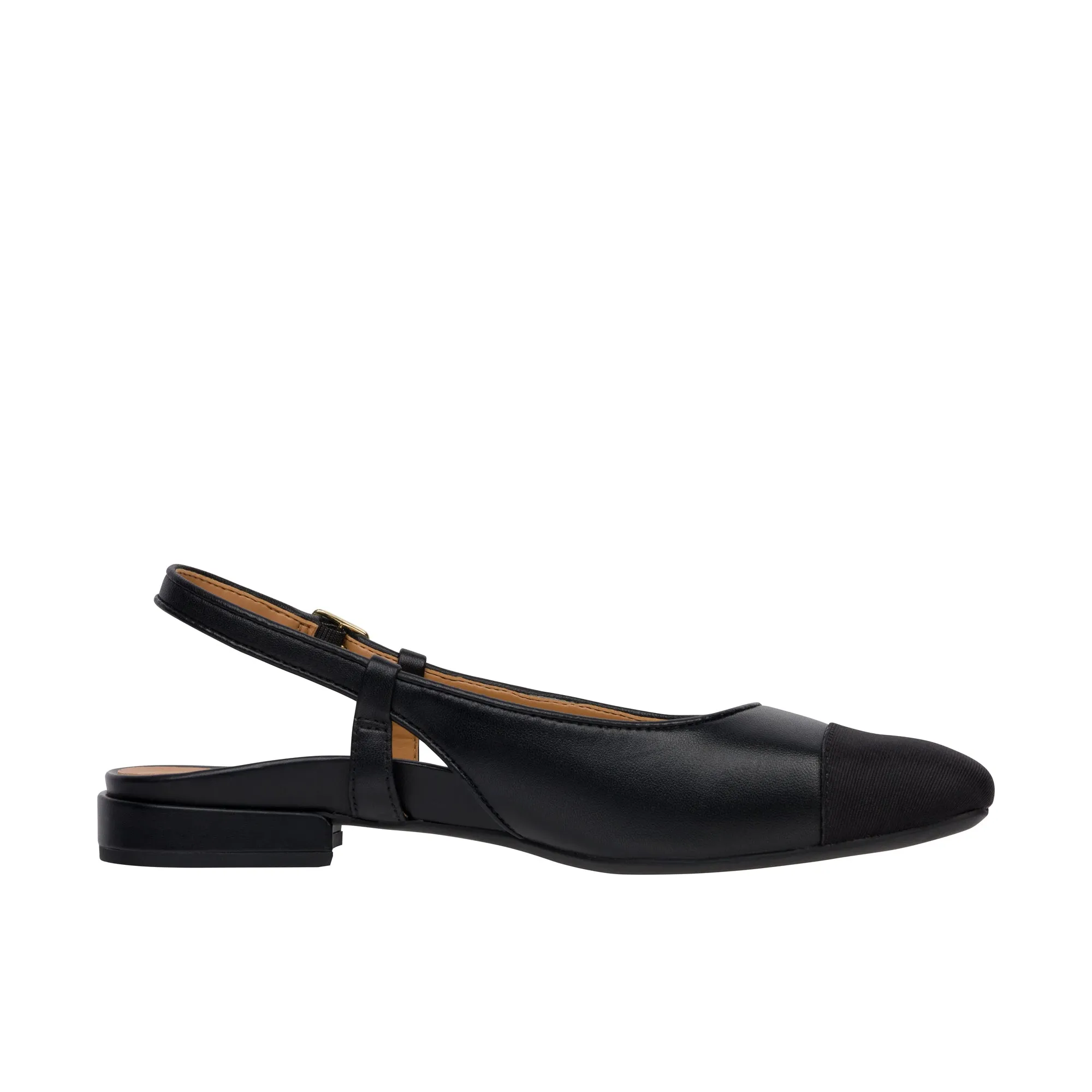 Vionic Womens Petaluma Slingback Flat Black