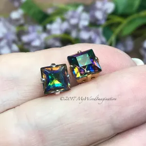 Vitrail Medium, Vintage Crystal, 8mm Square 4400,  Crystal Sew On