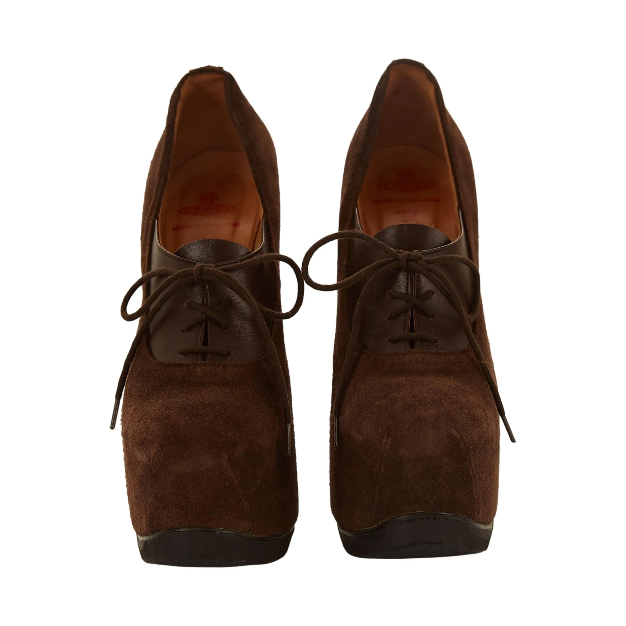 Vivienne Westwood Brown Suede Elevated Court Heels