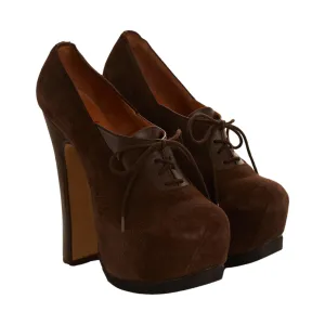 Vivienne Westwood Brown Suede Elevated Court Heels