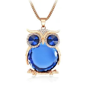 Vivy Owl - Rhinestone Crystal Owl Necklace Promo