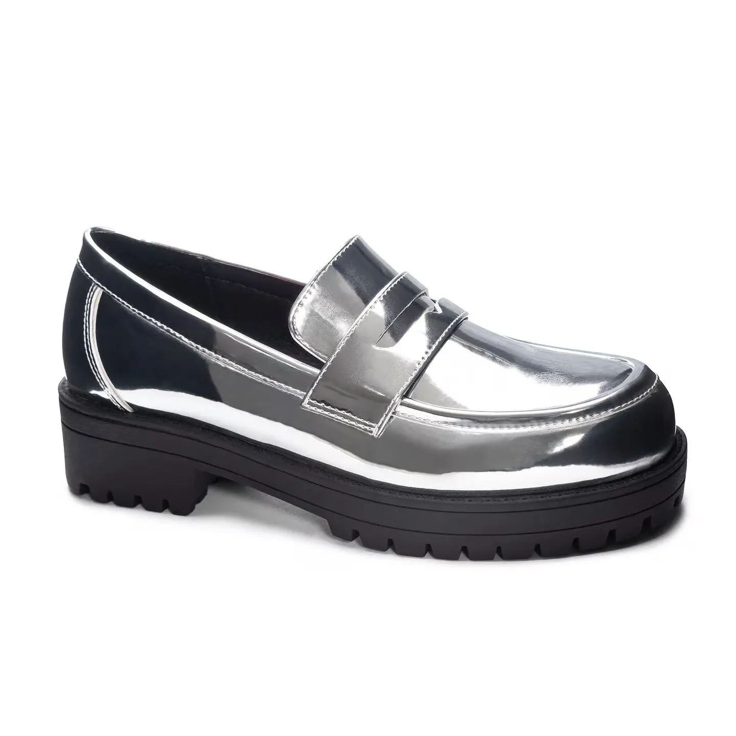 Voidz Silver Metallic Loafers