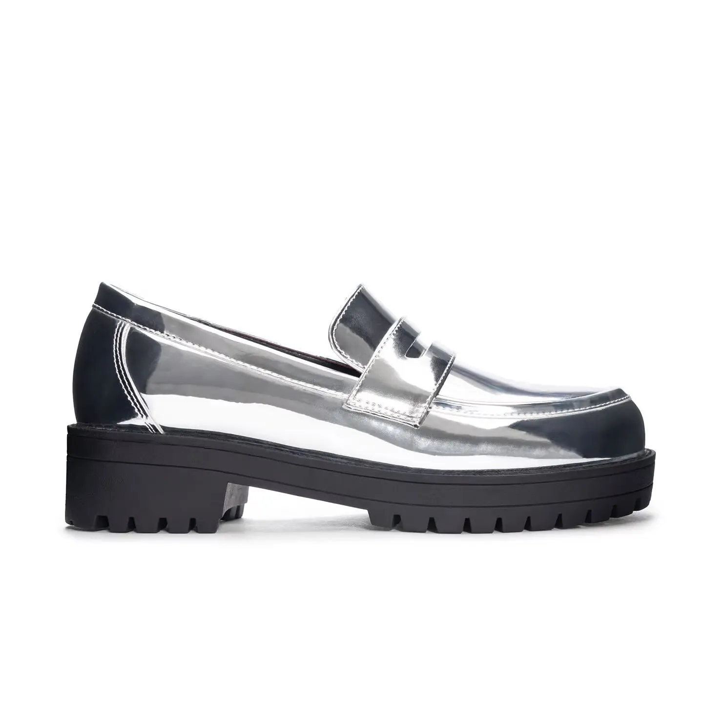 Voidz Silver Metallic Loafers