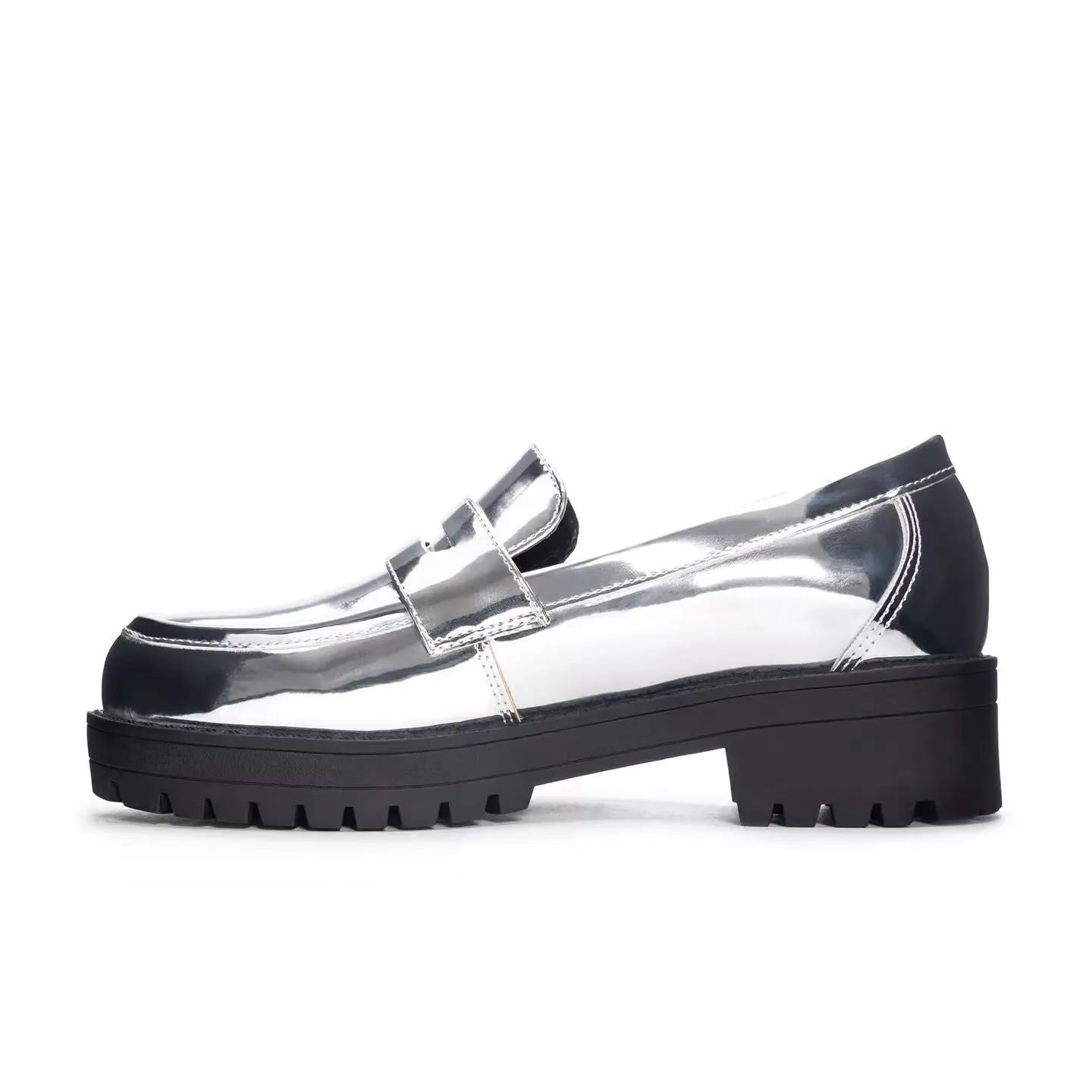 Voidz Silver Metallic Loafers