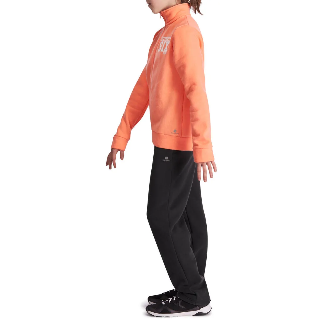Warm'y Zip Girls' Zip-Up Fitness Tracksuit