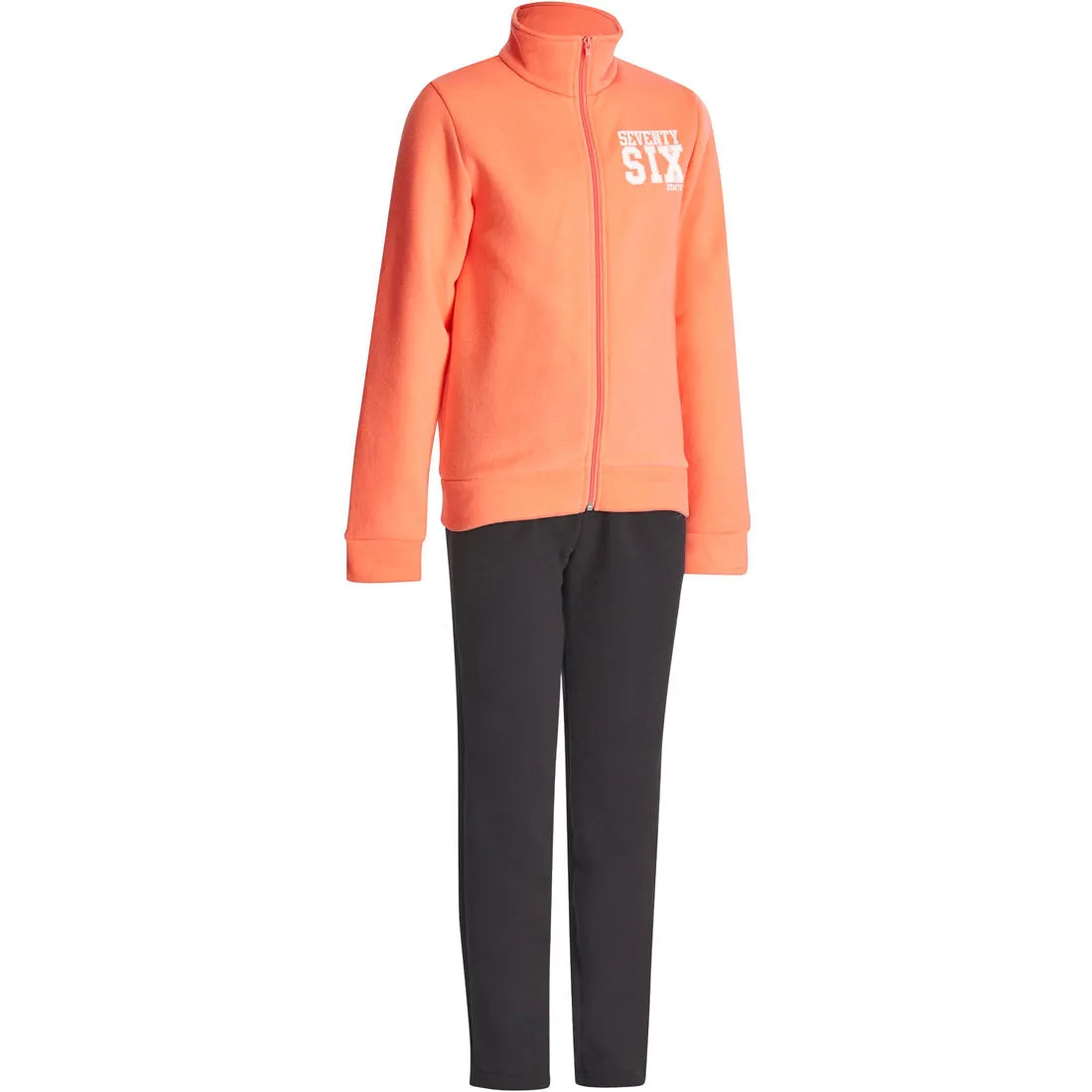 Warm'y Zip Girls' Zip-Up Fitness Tracksuit