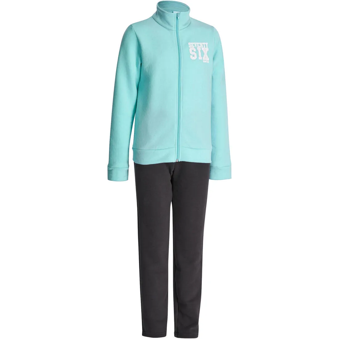 Warm'y Zip Girls' Zip-Up Fitness Tracksuit