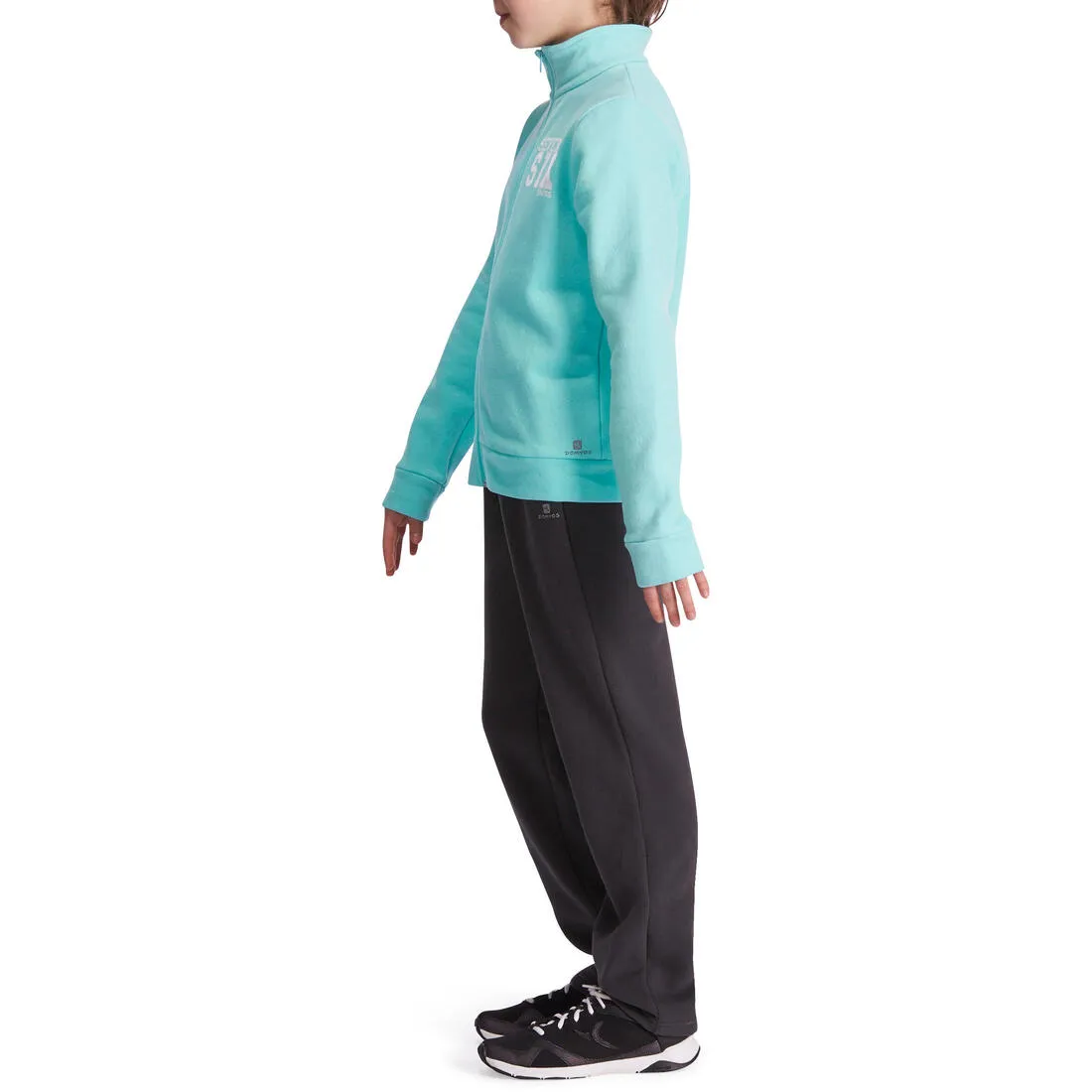 Warm'y Zip Girls' Zip-Up Fitness Tracksuit