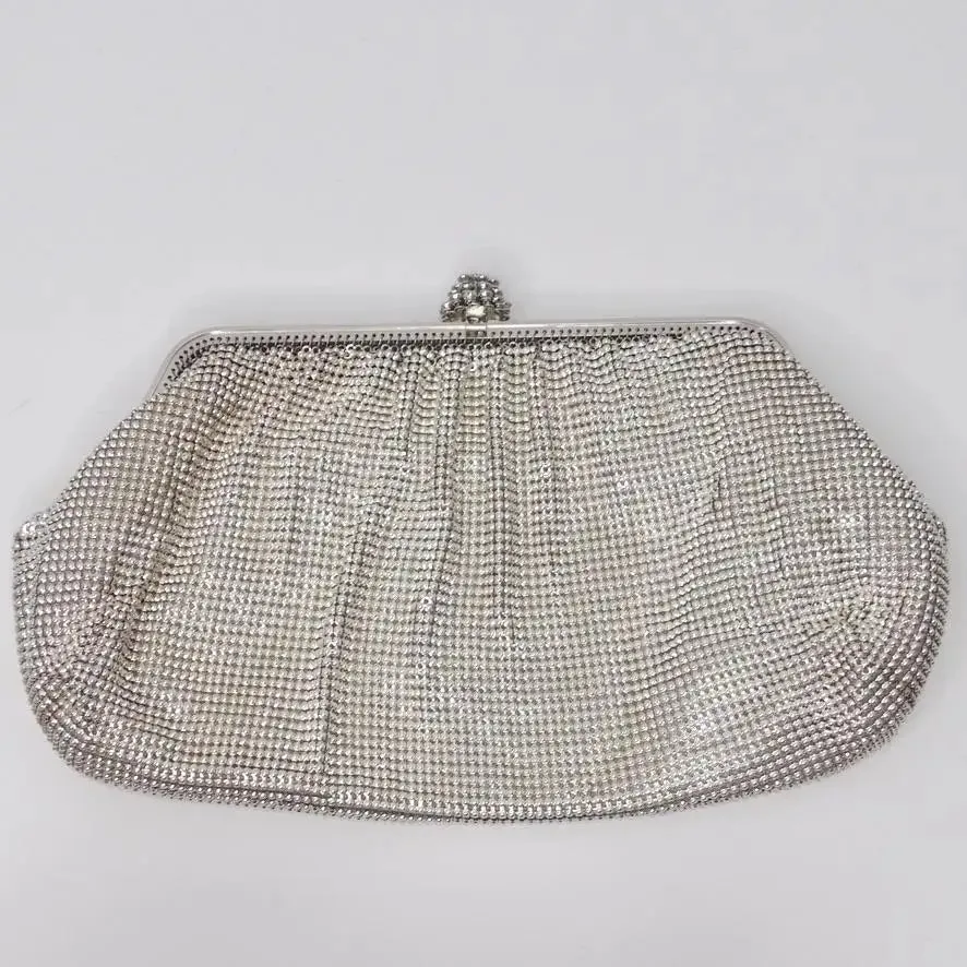 Whiting & Davis Silver Chainmail Clutch