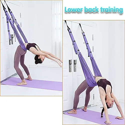Whixant Aerial Yoga Hammock, Yoga Swing Pilates for Antigravity Yoga Inversion, Antigravity Ceiling Hanging Yoga Sling, for Beginners & Advanced