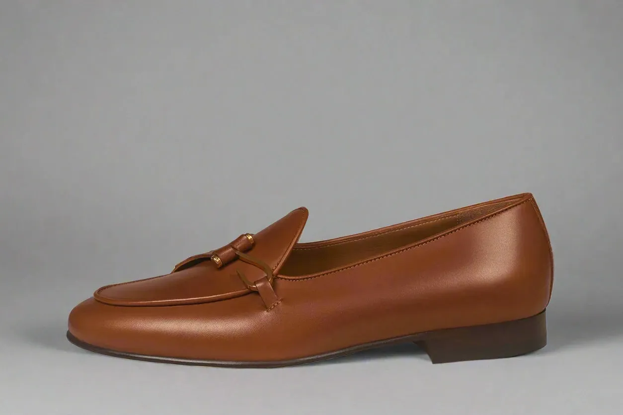 Wine Brown Leather Palmela Horsebit Loafers - Loafers