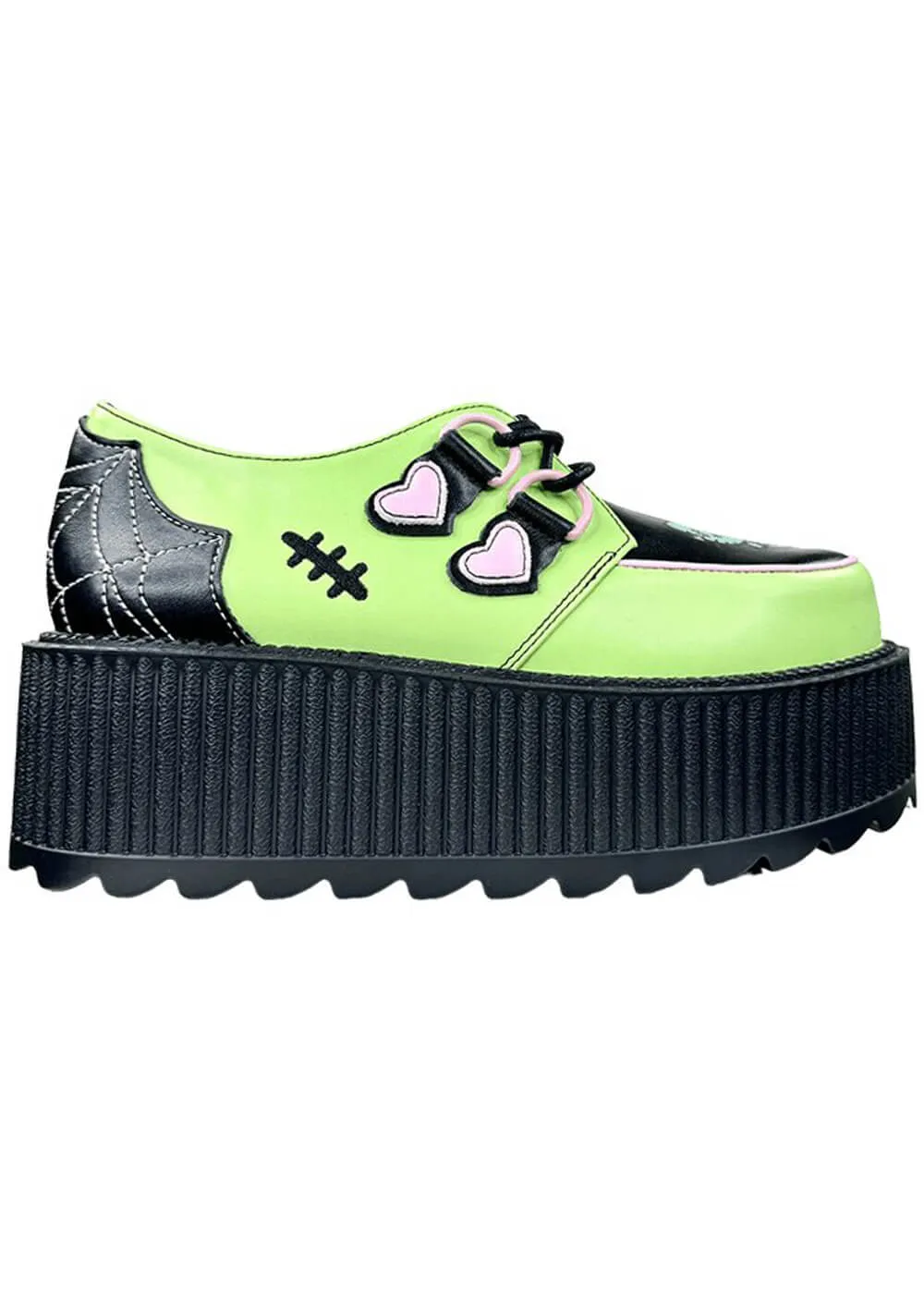 YRU Shoes x Hello Kitty Super Kreep Frankie Creepers Green