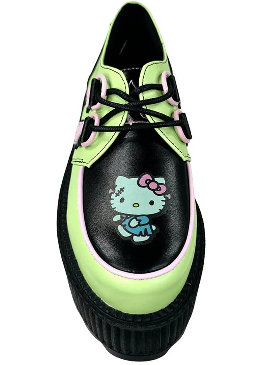 YRU Shoes x Hello Kitty Super Kreep Frankie Creepers Green