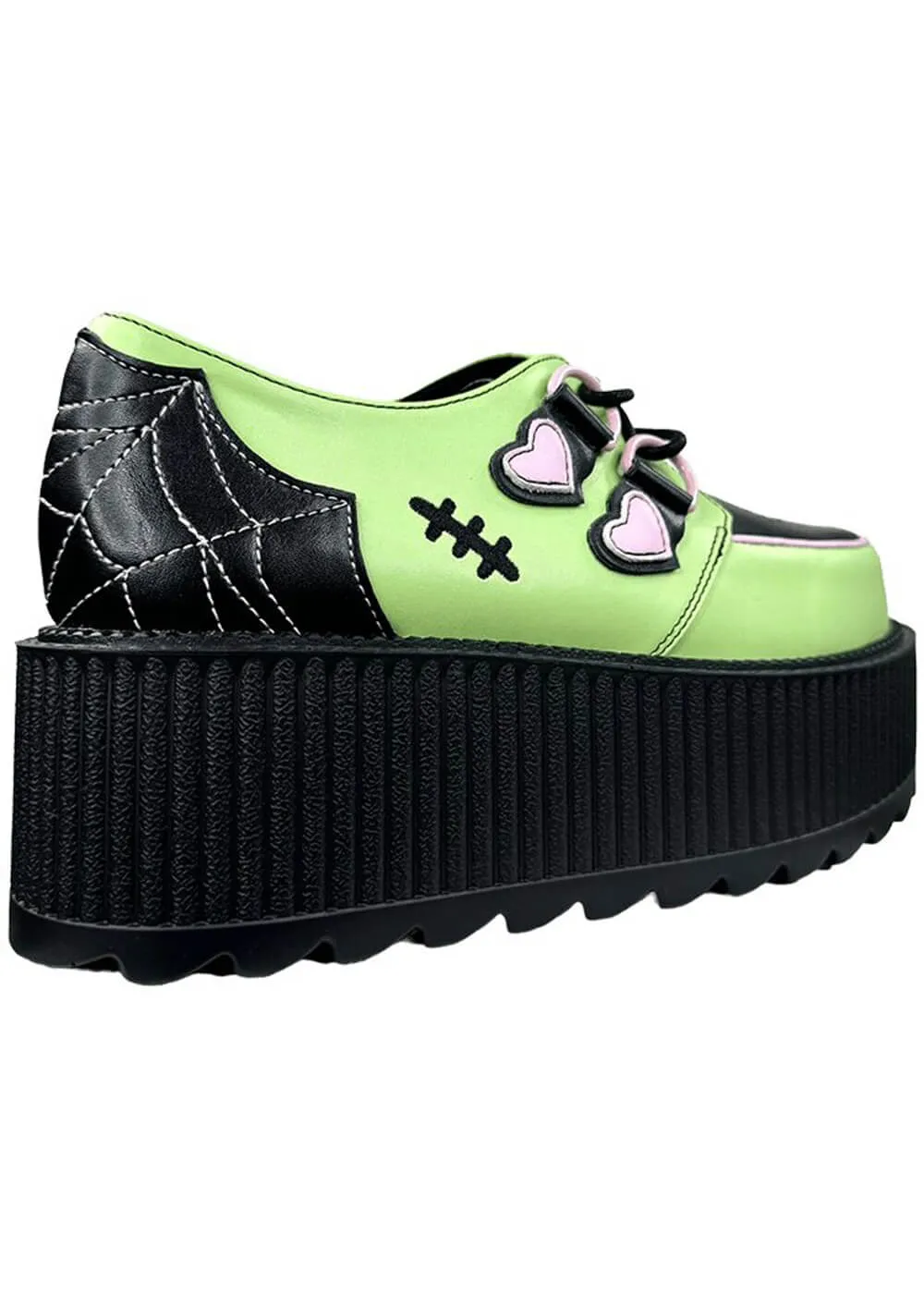 YRU Shoes x Hello Kitty Super Kreep Frankie Creepers Green